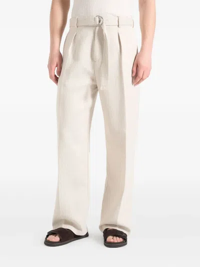Manière De Voir Louis Belted Trousers In Neutral