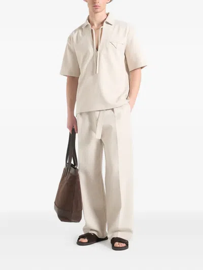 Manière De Voir Louis Belted Trousers In Neutral