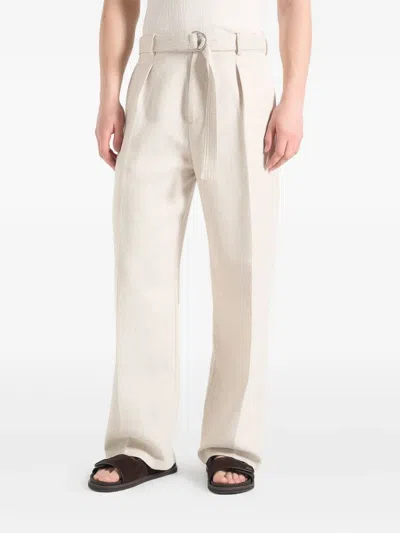 Manière De Voir Louis Belted Trousers In Neutral