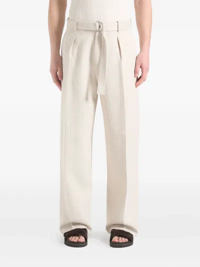 Manière De Voir Louis Belted Trousers In Neutral