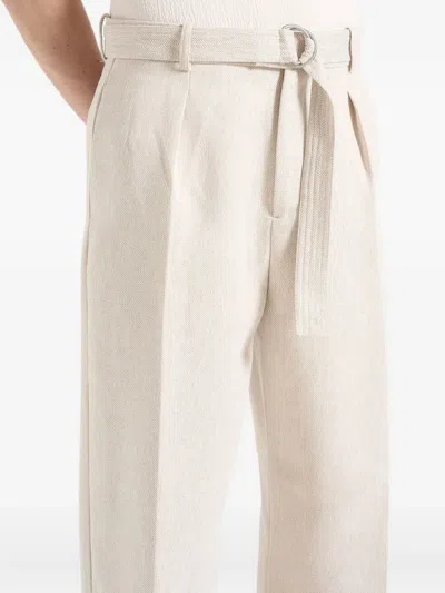 Manière De Voir Louis Belted Trousers In Neutral
