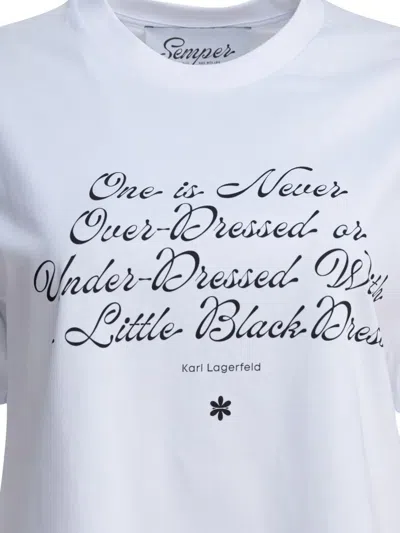 Semper T Shirt With Coco Chanel Citation In White