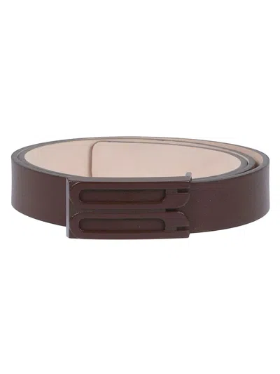 Victoria Beckham Jumbo Tonal Regular Frame Belt In Brown