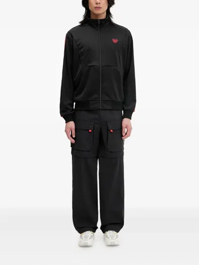 Human Made Heart-logo Track Top In Black