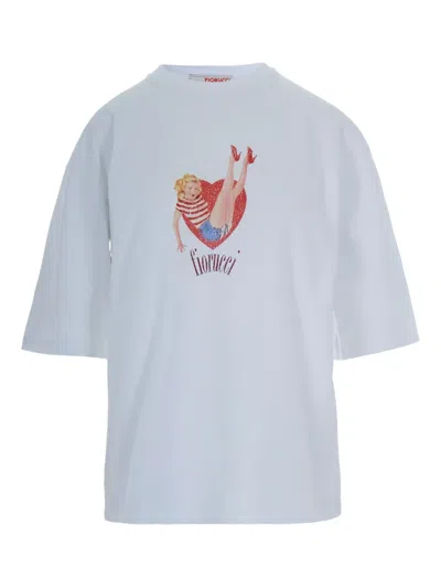 Fiorucci T-shirt Pin Up Lover White In White