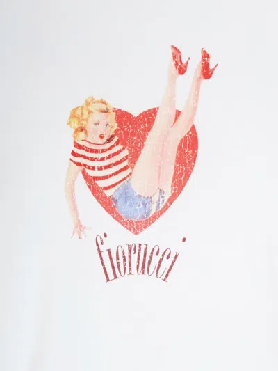 Fiorucci T-shirt Pin Up Lover White In White