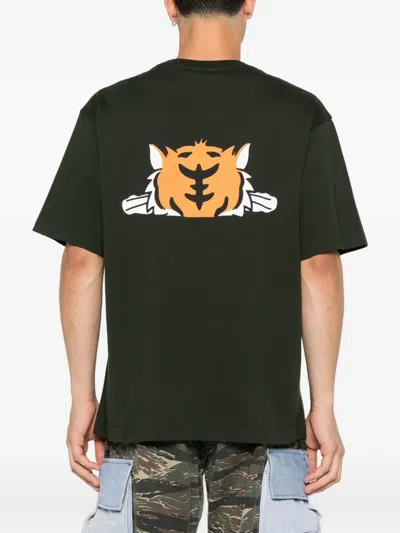 Kenzo Tiger Graphic T-shirt In Green