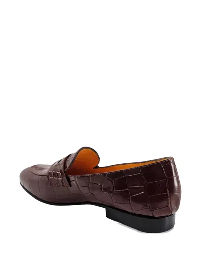 仿鳄皮纹压纹乐福鞋