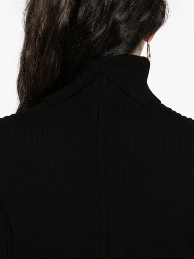 P.a.r.o.s.h Ribbed High-neck Sweater In Black