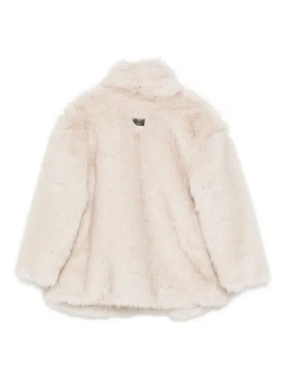Msgm Faux-fur Jacket In Neutral