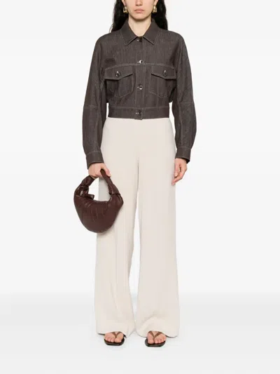 P.a.r.o.s.h Wide-leg Trousers In Neutral