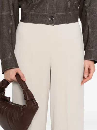 P.a.r.o.s.h Wide-leg Trousers In Neutral