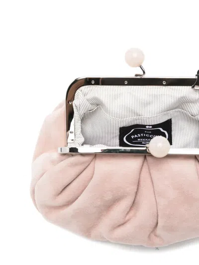 褶饰搭扣单肩包