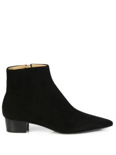 Shop The Row Ambra Suede Booties In Black