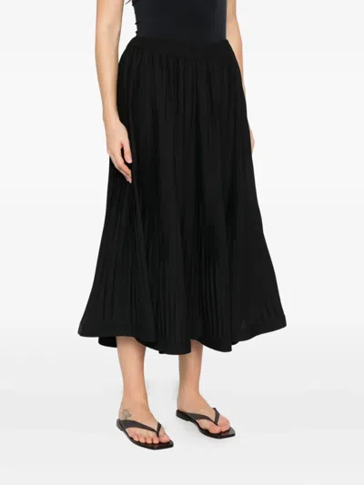 P.a.r.o.s.h Pleated Skirt In Black