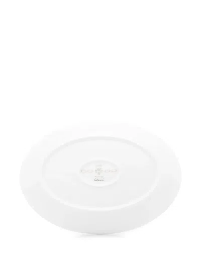 椭圆形框镀金边餐盘（34厘米）