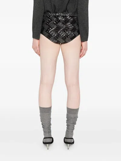 P.a.r.o.s.h Patterned Sequin-embellished Mini Shorts In Multi