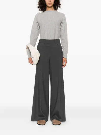 Herno Resort Trousers In Melange Fabric In Gray