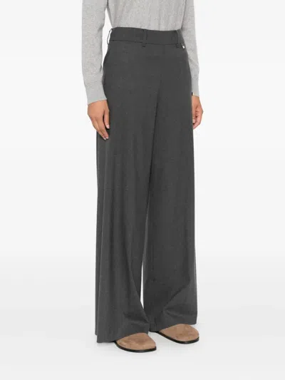 Herno Resort Trousers In Melange Fabric In Gray