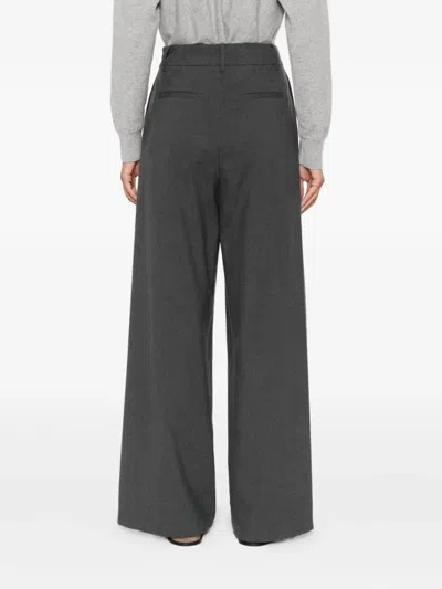 Herno Resort Trousers In Melange Fabric In Gray