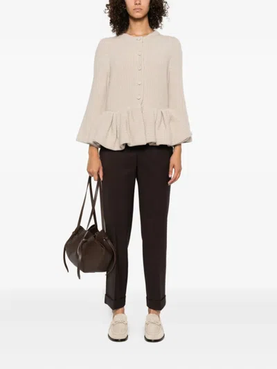 P.a.r.o.s.h Cuffed Trousers In Brown