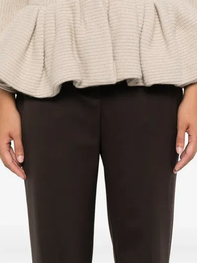 P.a.r.o.s.h Cuffed Trousers In Brown