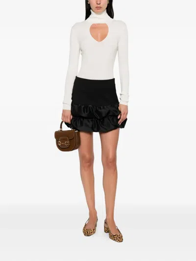 P.a.r.o.s.h Cut-out Wool Sweater In White