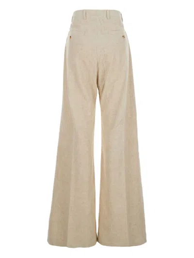 Rick Owens Trousers Wide-leg Button Detail In Neutral