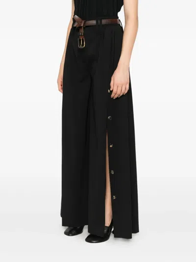 A.w.a.k.e. Belted Side-split Trousers In Black