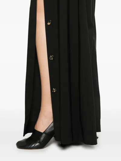 A.w.a.k.e. Belted Side-split Trousers In Black