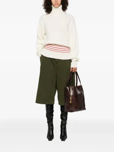Chloé Oversized Wool And Mohair Knit Turtleneck Jumper In Neutral