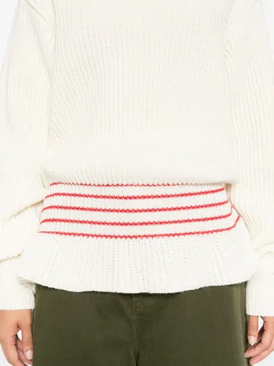 Chloé Oversized Wool And Mohair Knit Turtleneck Jumper In Neutral