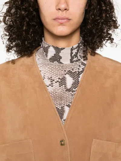 Forte Forte Suede Patch-pockets Jacket In Brown