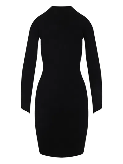 Courrèges Courreges Black Cotton Blend Mini Dress