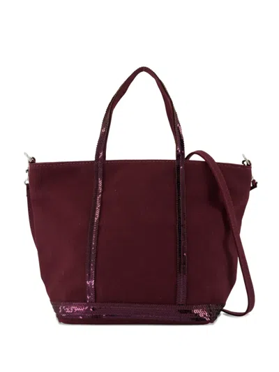 Vanessa Bruno Medium Sequin-trimmed Tote Bag In Purple