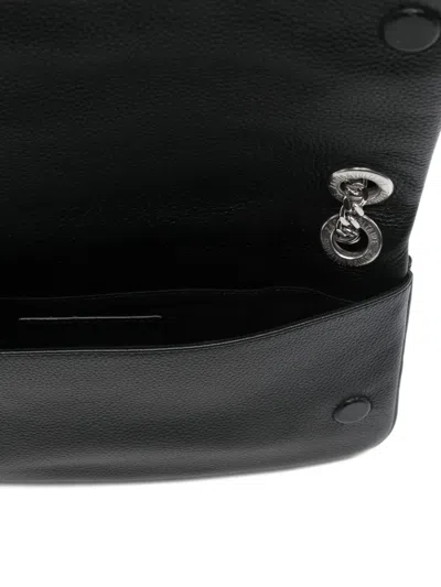 Zadig & Voltaire Rock Ii Grained Leather Crossbody Bag In Black