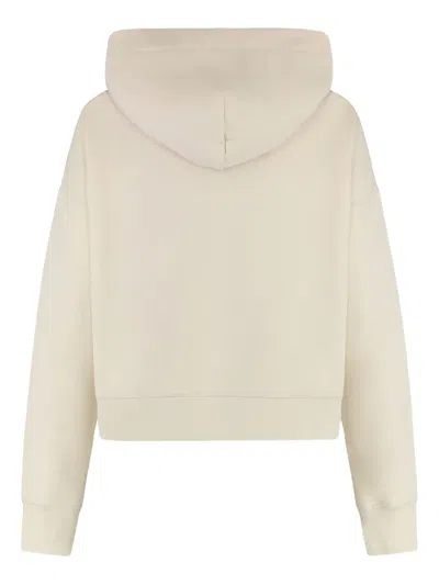 Canada Goose Muskoka Cotton Hoodie With Ribbed Edges In Neutral