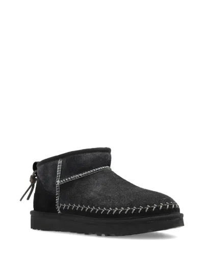 Ugg Classic Ultra Mini Biarritz Ankle Boots In Black