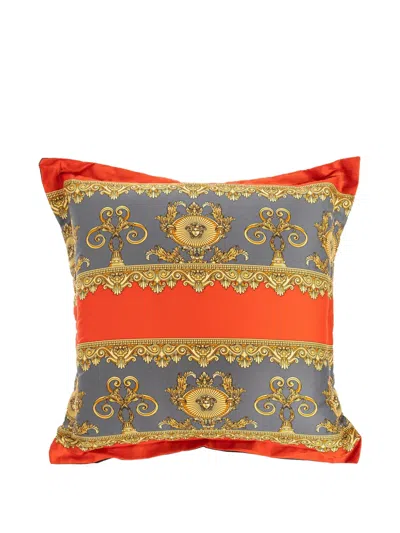 Versace I ♡ Baroque-pattern Double-face Cushion In Multi