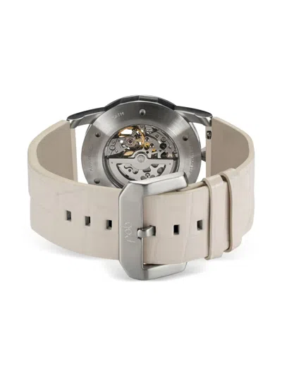 Fob Paris Skeleton Leather 41mm In Silver
