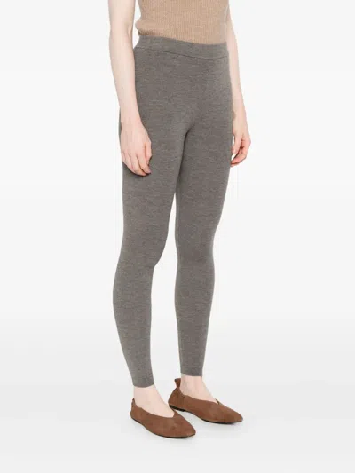 P.a.r.o.s.h Wool Leggings In Gray