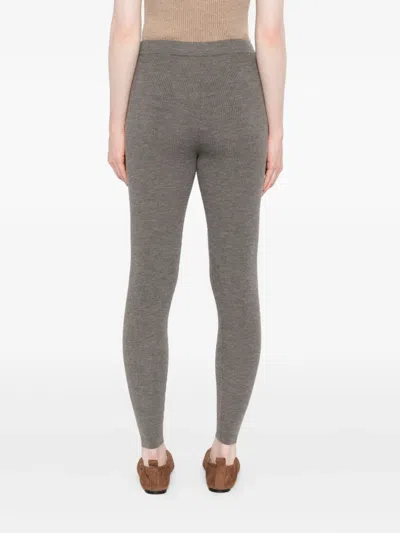 P.a.r.o.s.h Wool Leggings In Gray