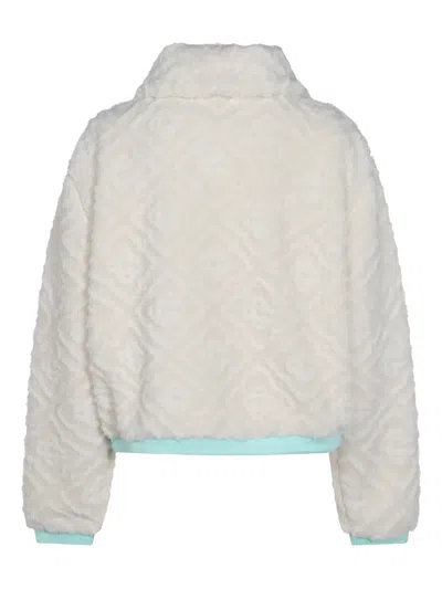 Casablanca Monogrammed Fleece Jacket In White