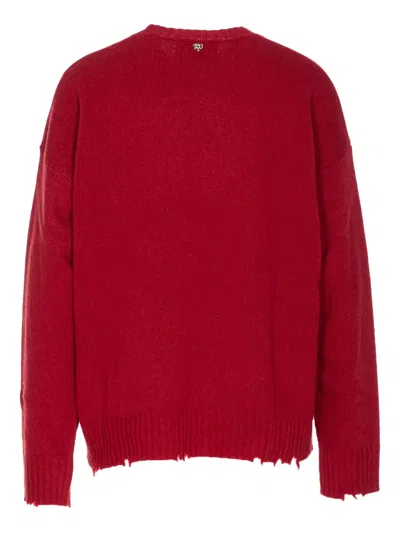 Aniye By Red Viven Round Neck Sweater In Red