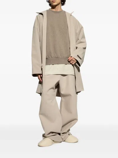 Essentials Timber Zip-front Coat In Neutral