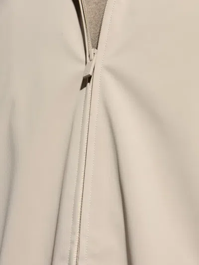 Essentials Timber Zip-front Coat In Neutral