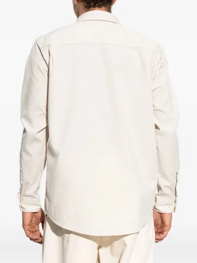 Samsoe & Samsoe Long Sleeve Button-down Shirt In White