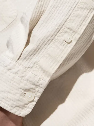 Samsoe & Samsoe Long Sleeve Button-down Shirt In White