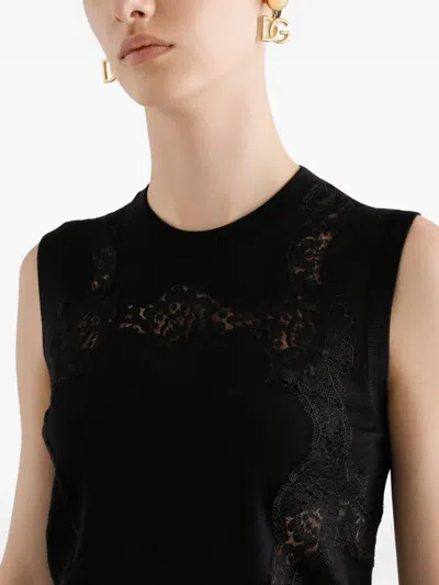 Dolce & Gabbana Cashmere And Silk Sweater In Black