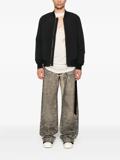 Rick Owens Drkshdw Straight Leg Trousers With Distinctive Print In Brown